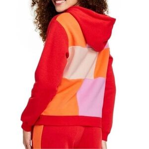 Lego Women's Red and Orange Colorblock Hoodie